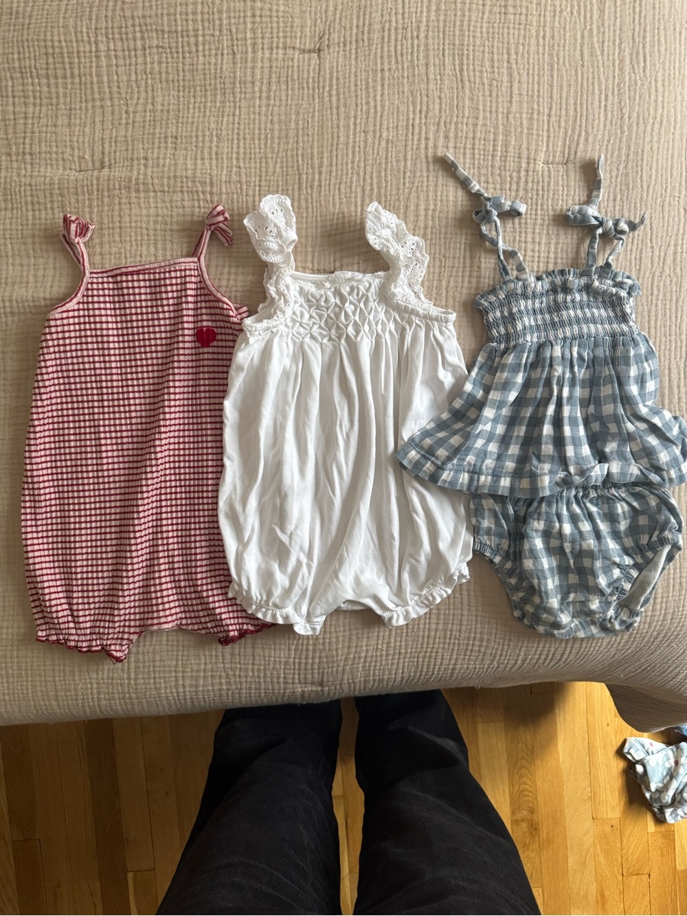 Ralph Lauren White Smocked Lace Romper
